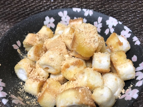 お麩でヘルシー♪和風きな粉味のラスク